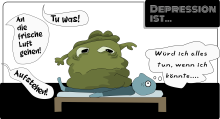 Das Depressionsmonster sitzt auf der Brust